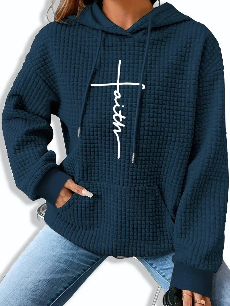 Womens Fashionable 3D Digital-print Hoodie