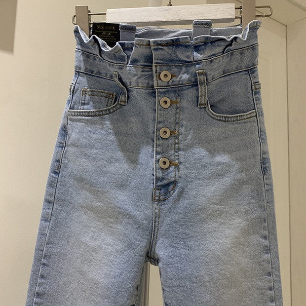 Women's Skinny High-waisted Cropped Cropped Jeans