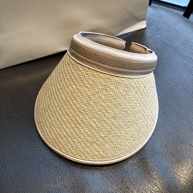 High Quality Shade Straw Plaid Sun Hat
