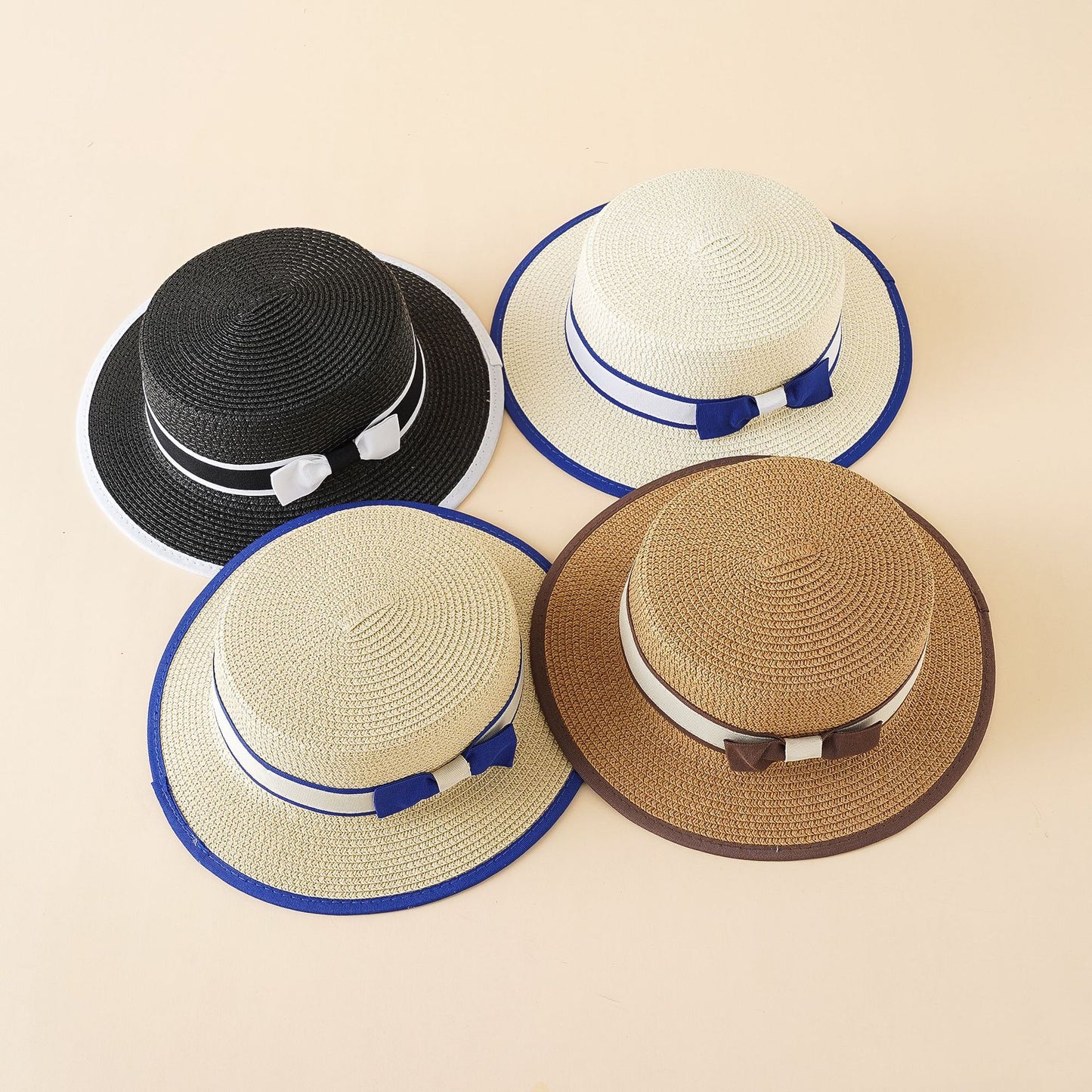 Women's Sun Protection Sunshade Bow Flat Hat