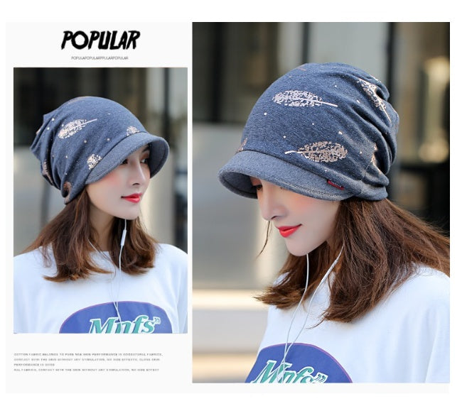 Peaked Warm Fashion Cap Multi-functional Outdoor Cold-proof Hat