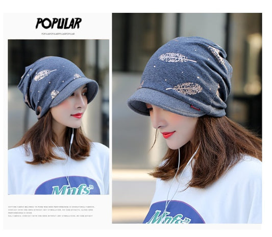 Peaked Warm Fashion Cap Multi-functional Outdoor Cold-proof Hat