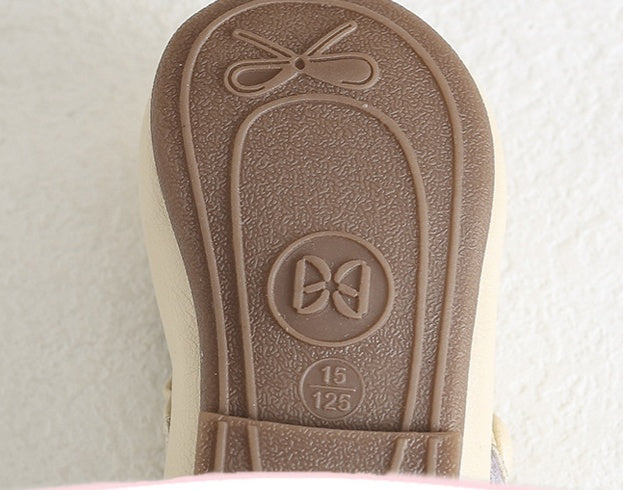 Girls' Shoes Solid Color Soft-soled Toddler Velcro