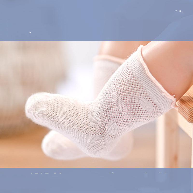 Summer Thin Spring And Summer Mid-tube Loose-mouth Baby Children's Socks