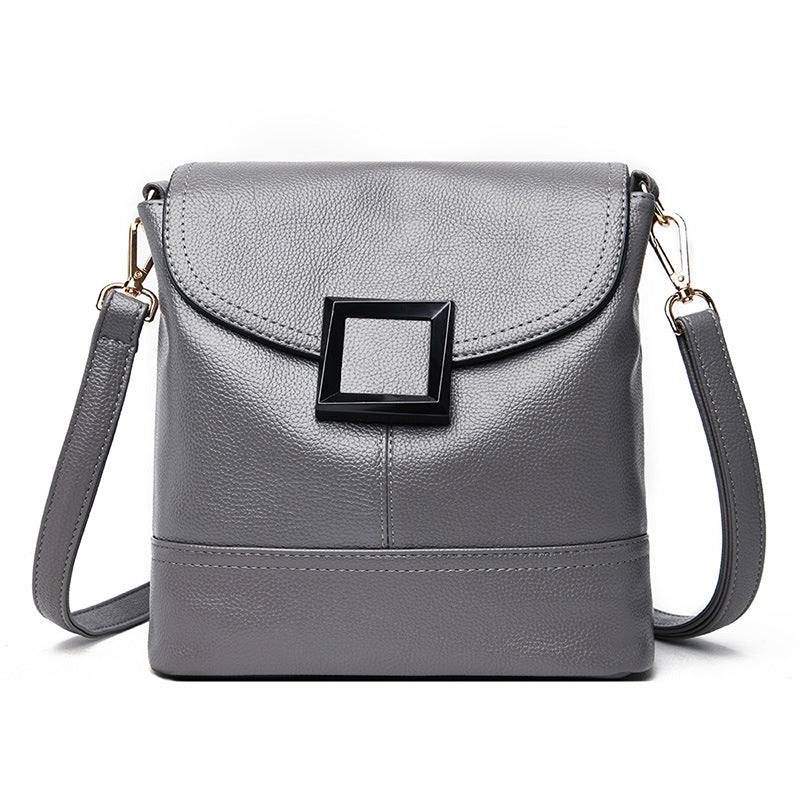 Shoulder Messenger Simple Generous Handheld Lychee Pattern Small Square Bag