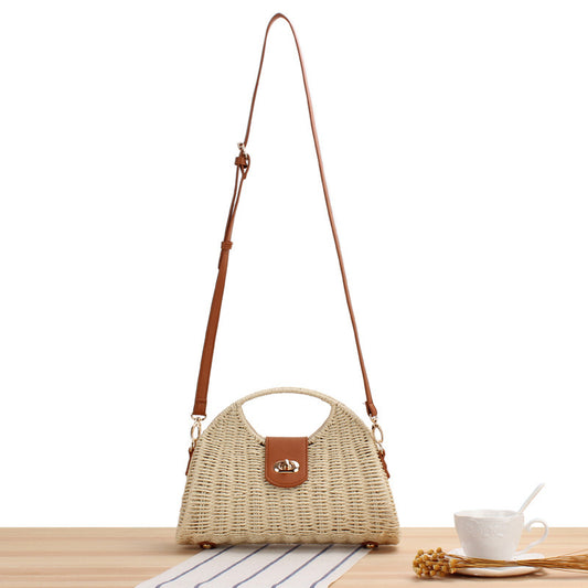 Women's Popular Special-interest Design Straw Bag Trendy Fashion Woven Messenger Bag