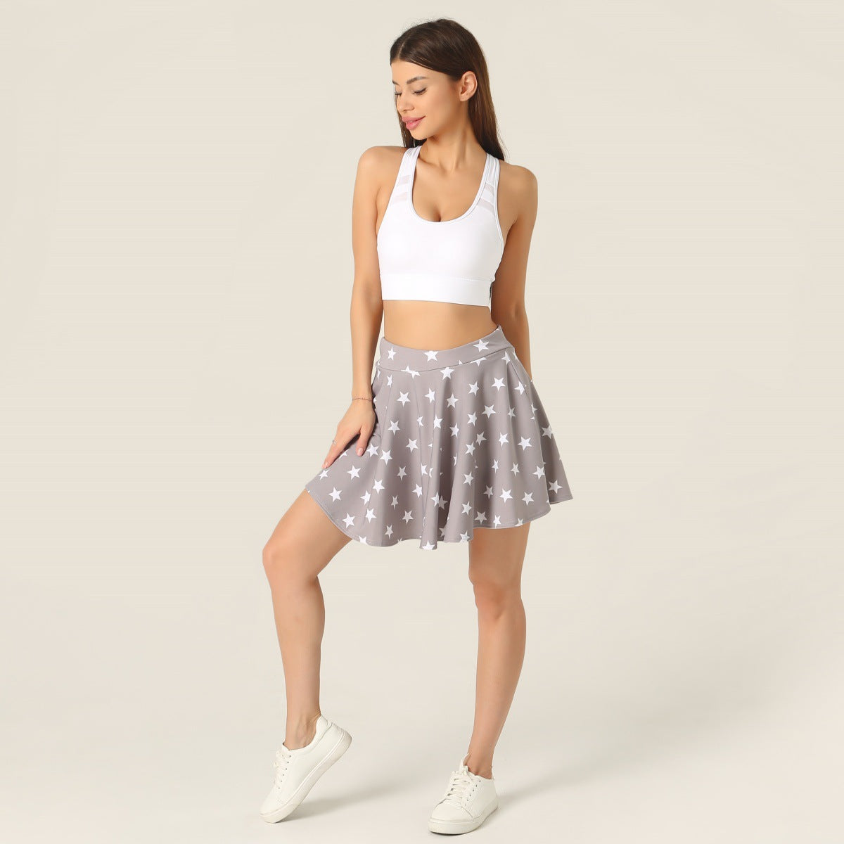 High-waisted Printed Plaid No-Slip Short Skirt For Women