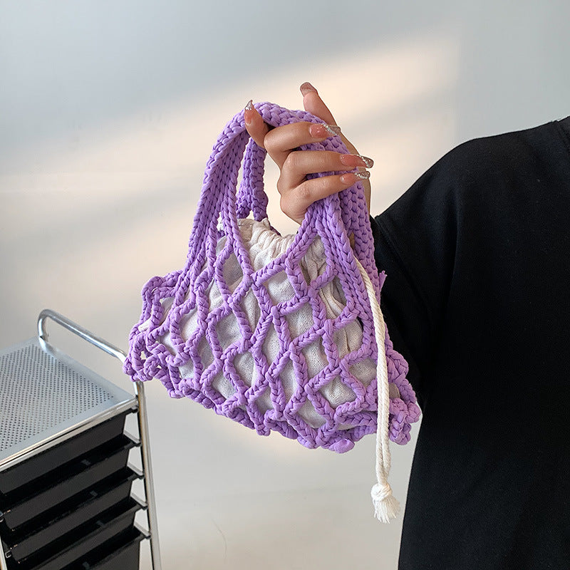 Hand Woven Mesh Bag Ladies Handbag