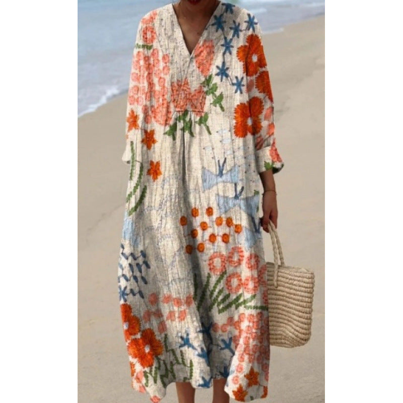 European And American Style Shirt Dress For Women