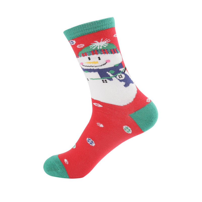 Santa Claus Elk Snowman Medium Tube Socks