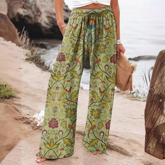 Ethnic Pattern Floral Print Casual Jumpsuit