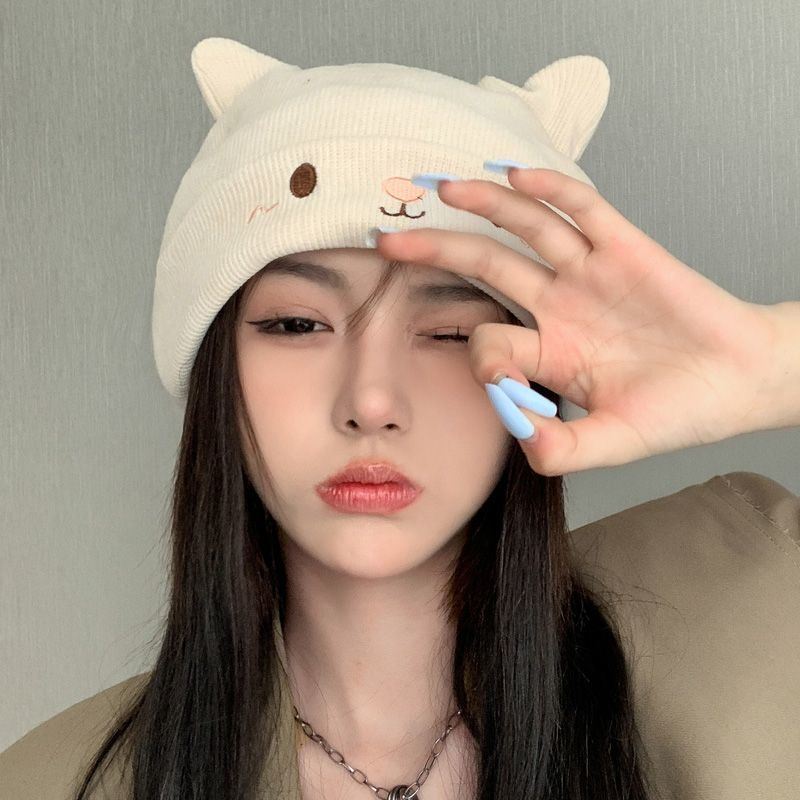 Women's Fashionable Knitted Thermal Head Cover Hat
