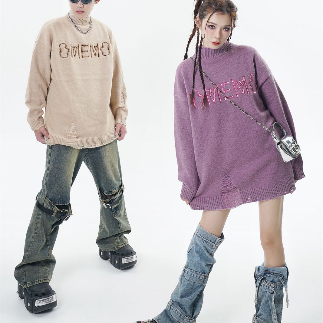 Trend Knitting Round Neck Pullover Men's Sweater