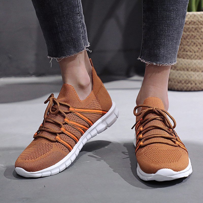 Large Size Women's Shoes Breathable Sports Laces Casual Running Women's Shoes