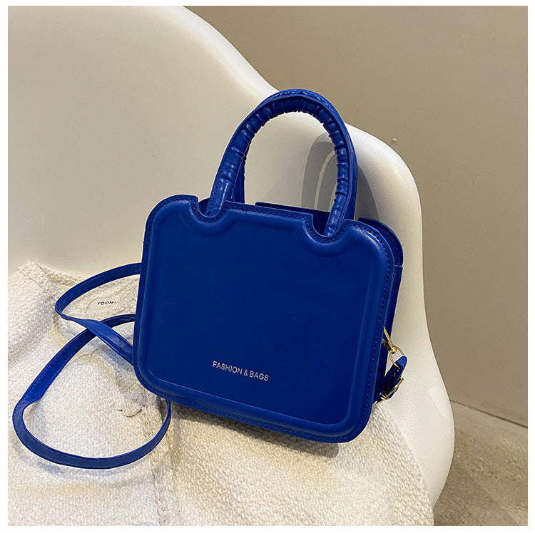 Fashion All-match Texture Solid Color Small Handbag