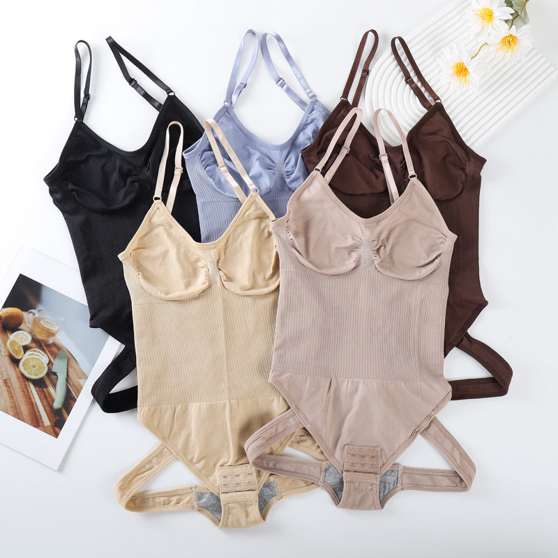 Kropsformende maveindsnævrende slynge-T-ryg-stor-størrelse-hoftehævende-jumpsuit
