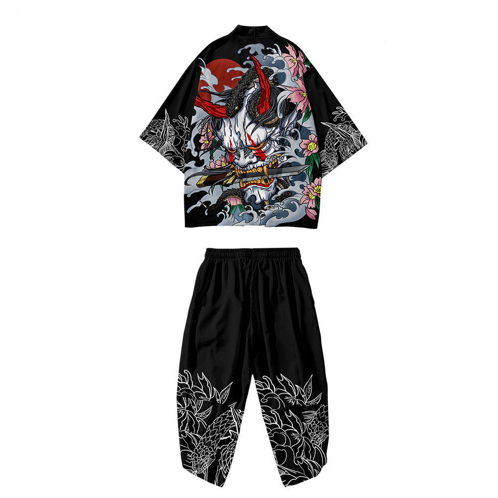 Men's hand-painted cardigan