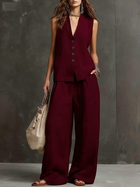 Seasonal Laid-back Linen Suit