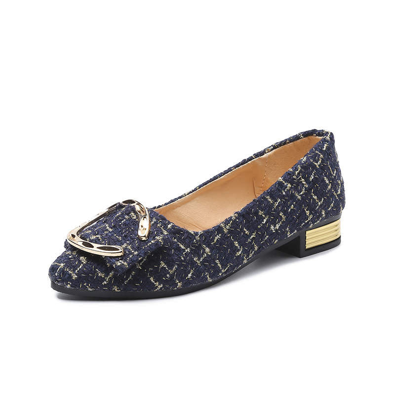 Pointed Shallow Mouth Peas  Slip-on Slip-on Shoes