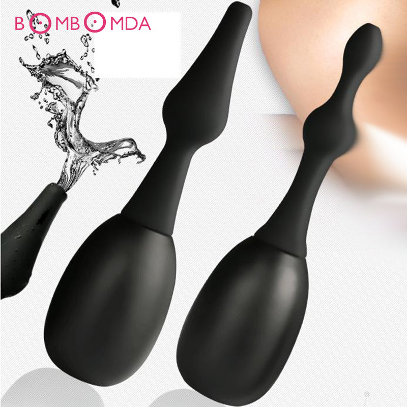 Simple Black Silicone Enema Irrigator