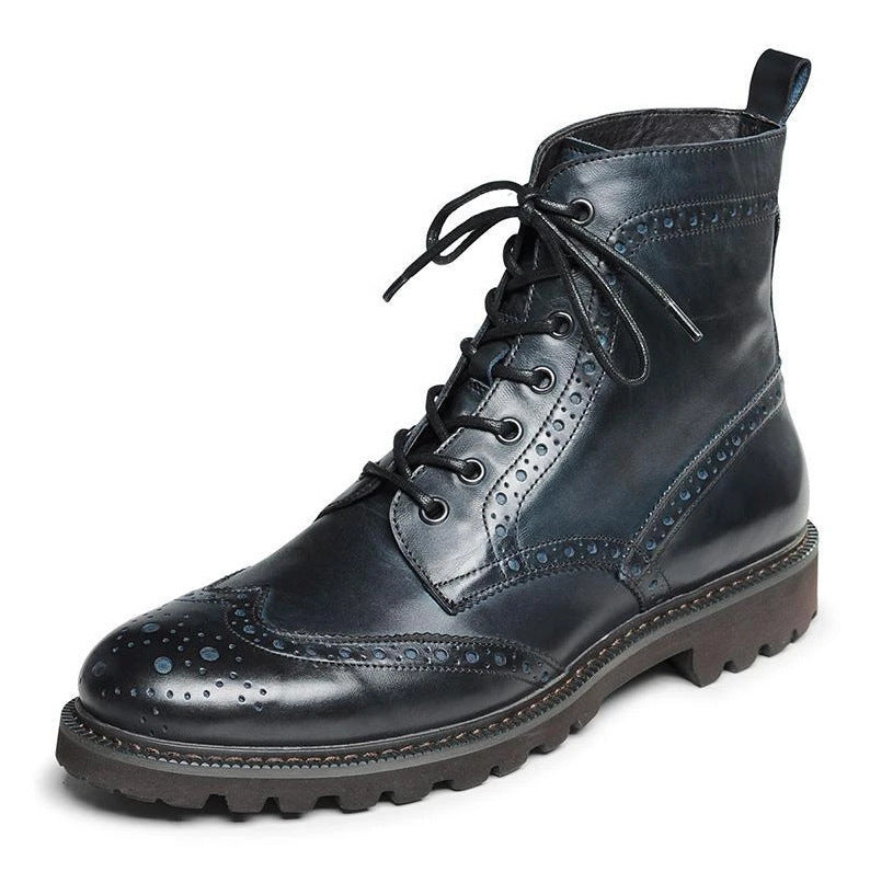 Low Heel Round Toe Low Top Men's Martin Boots