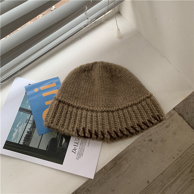 Women's Retro Handmade Crochet Wool Bucket Hat