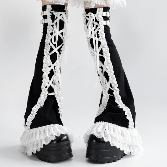 Below The Knee Slimming Lace Versatile Long Leg Socks