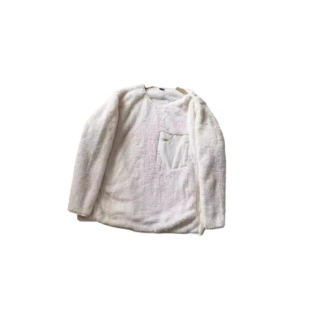 Mens And Womens Long-pile Fleece Pullover For Fallwinter