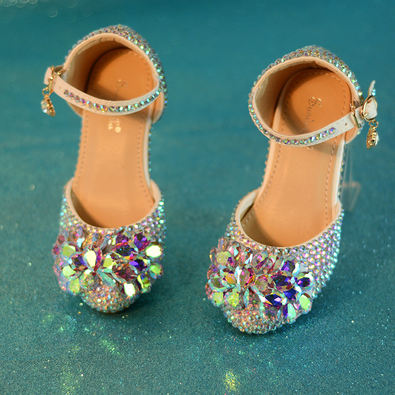 Show Catwalk Shoes, Parent-child Shoes, Rhinestone High Heels