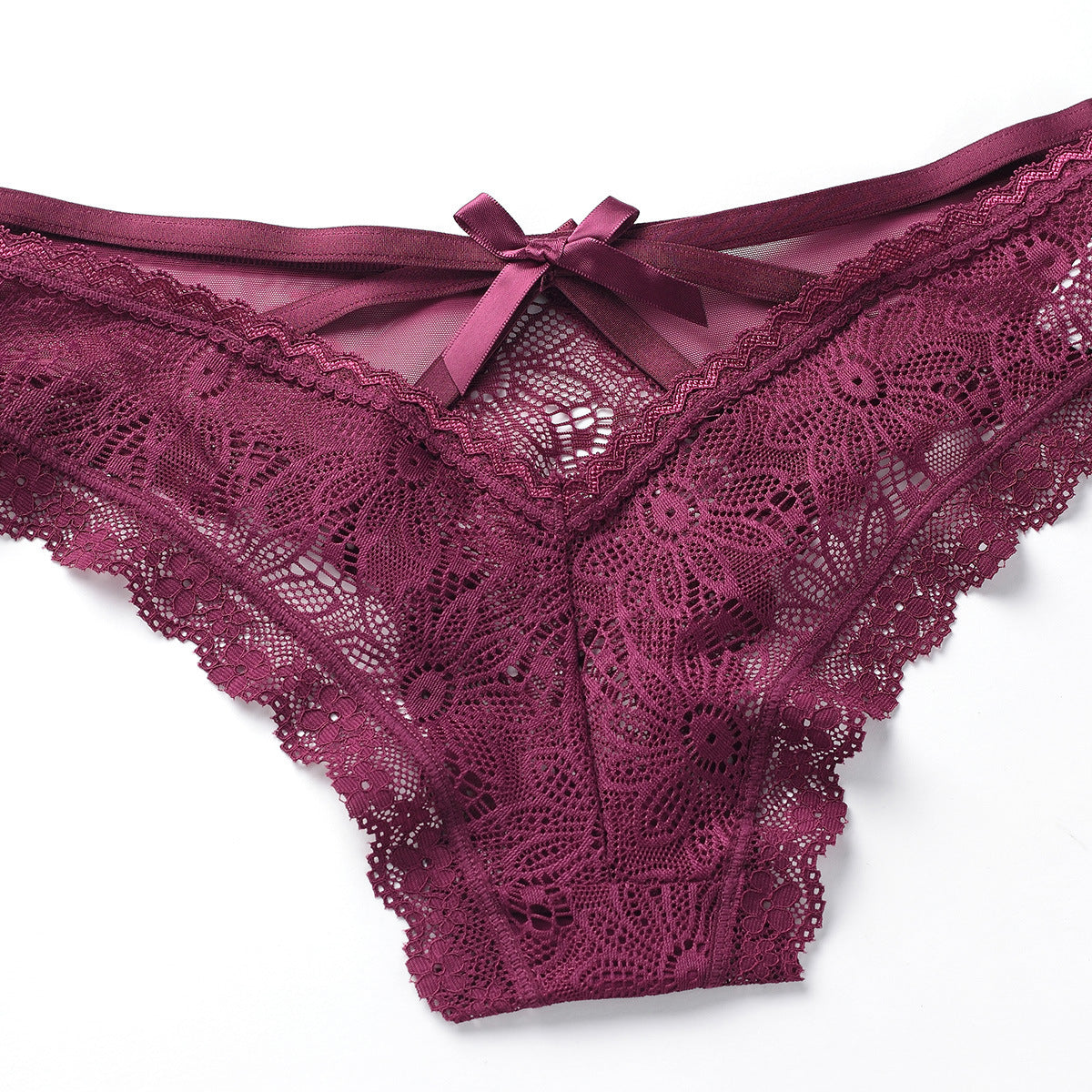 Women's Bow Lace Low Waist Briefs