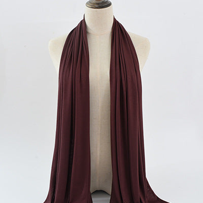 Solid Color Rayon Jersey Women's Scarf Mercerized Cotton Modal Kerchief