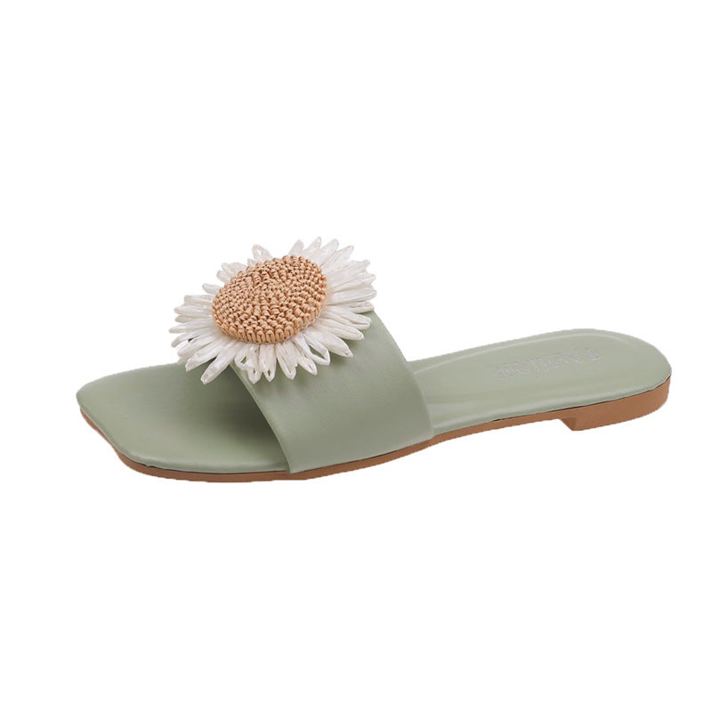 Student Flat Sandals Flower Soft Summer Slippers