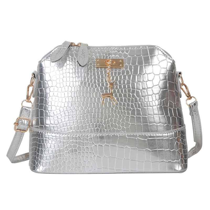Dame Mode Afslappet Crossbody Taske i Ensfarvet med Stor Kapacitet