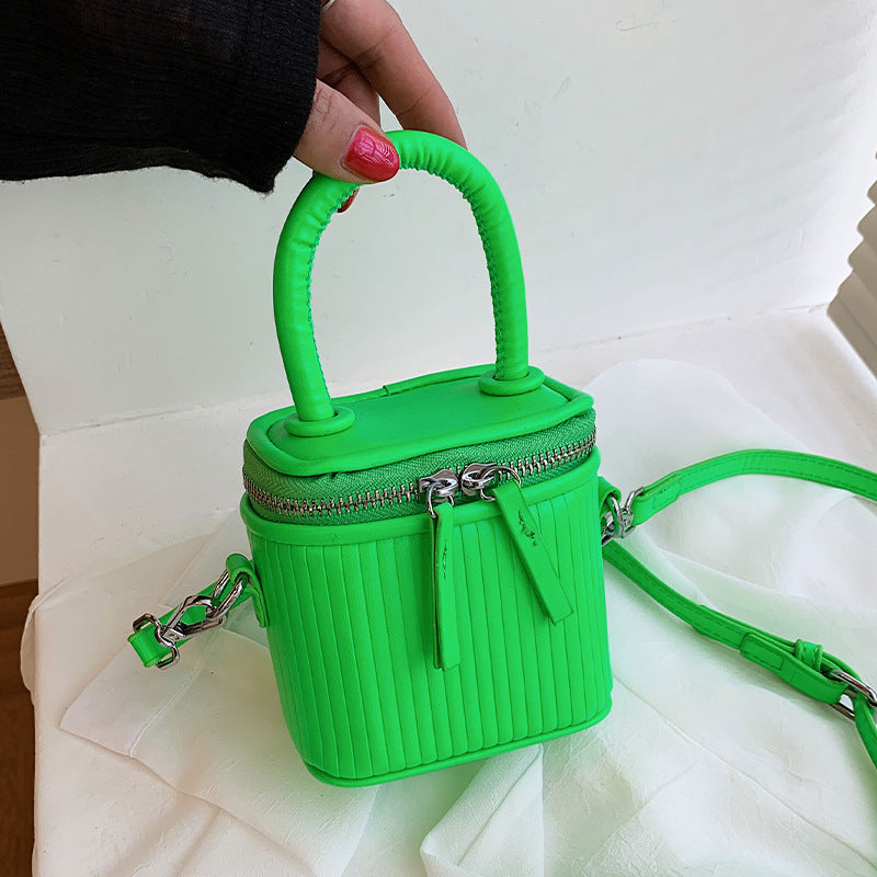 Textured Small Bag Female Hand Bag Western Style One-shoulder Diagonal Small Square Bag