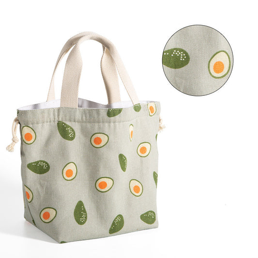 Cute Cartoon Drawstring Lunch Box Bag