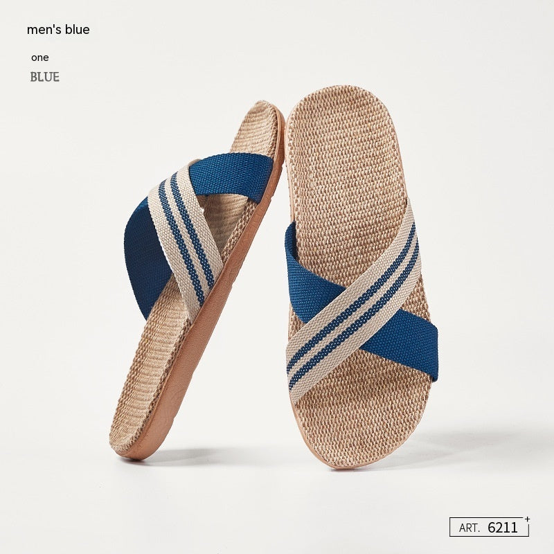 Women's Cross Linen Slippers