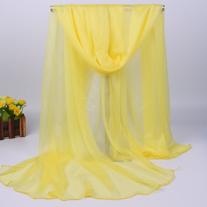 Scarf Women All-match Long Chiffon Shawl Sunscreen Sunshade Seaside Solid Color
