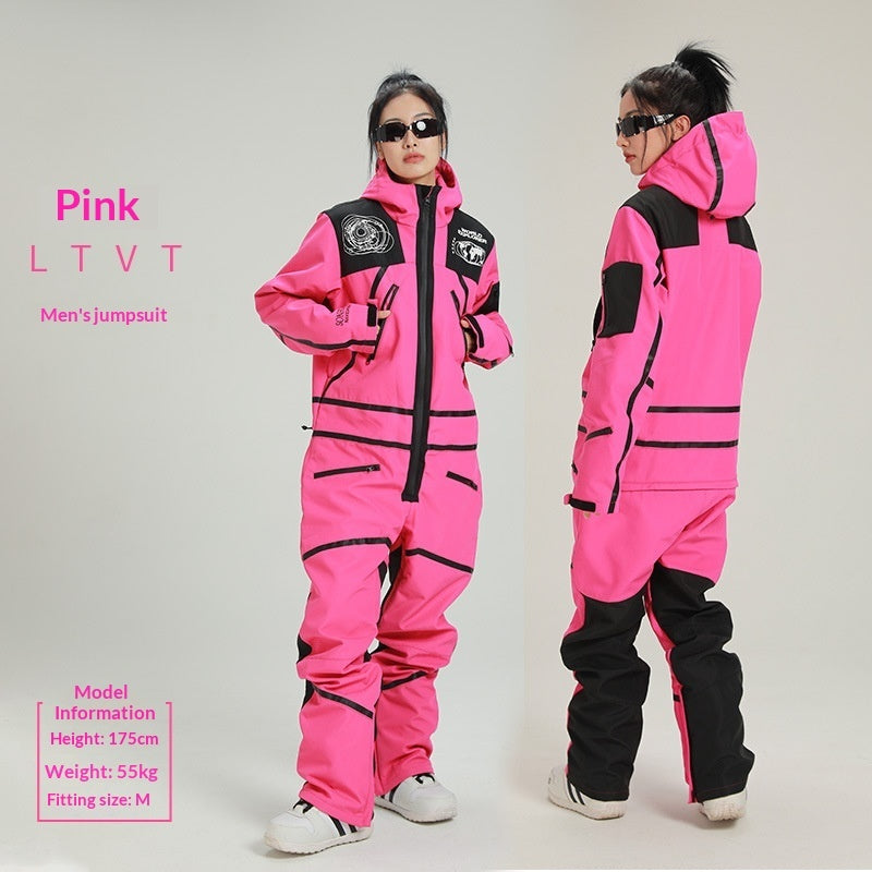 Single-board One-piece Ski Suit For Winterwindproof And Waterproof