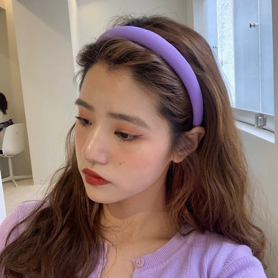 Pure Color Hair Bundle Sponge Hair Band Fairy Hair Accessories