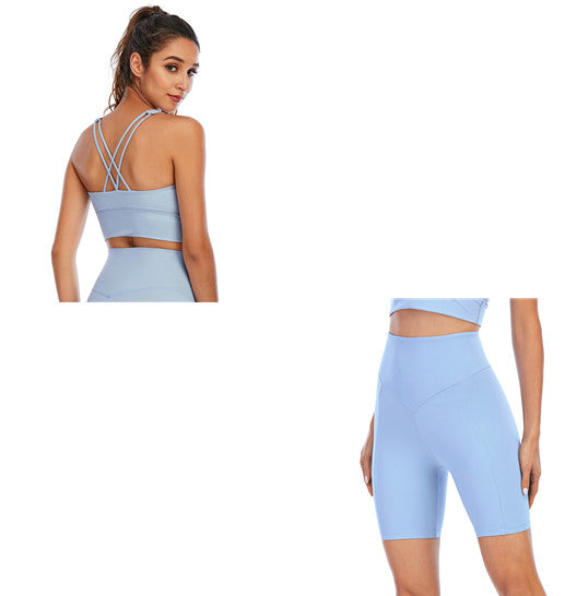 New Net Celebrity Yoga Women's Five-point Pants Stretch Tight