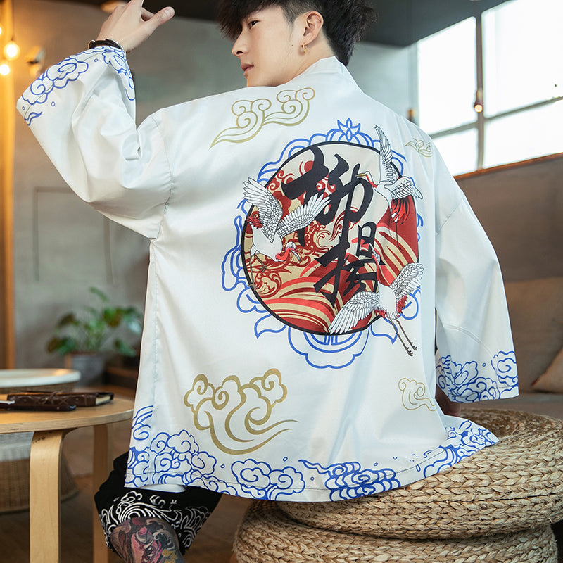 Chinese Tang Costume Improved Hanfu Men's Robe Coat