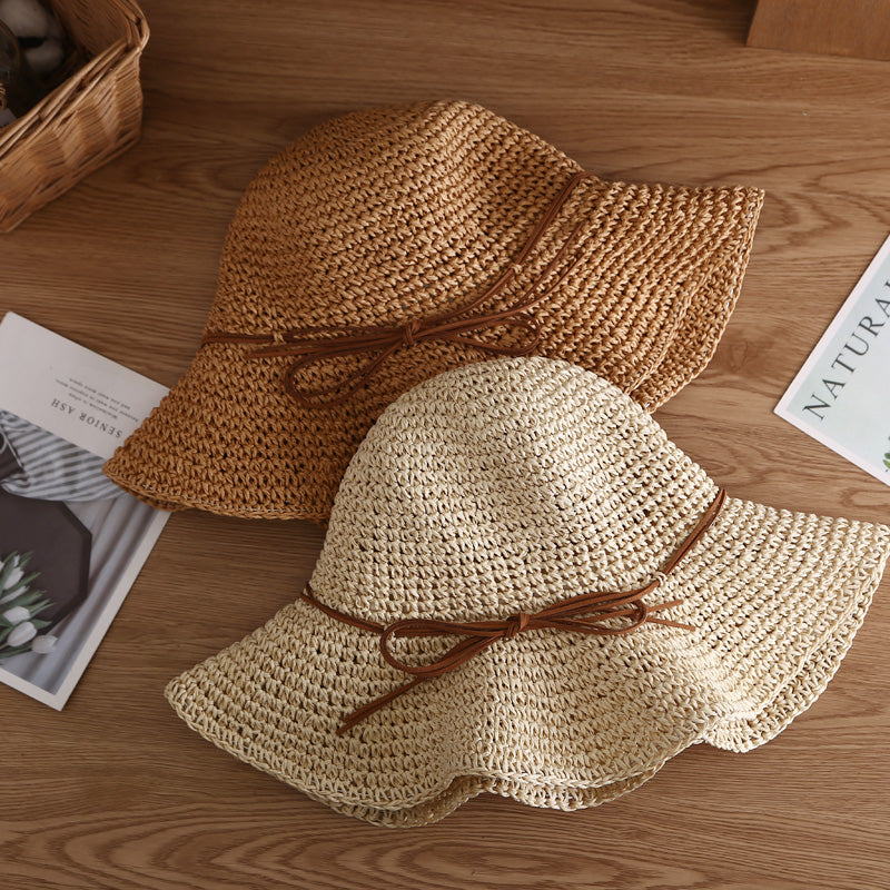 Women's Straw Versatile Travel Sunshade Beach Hat