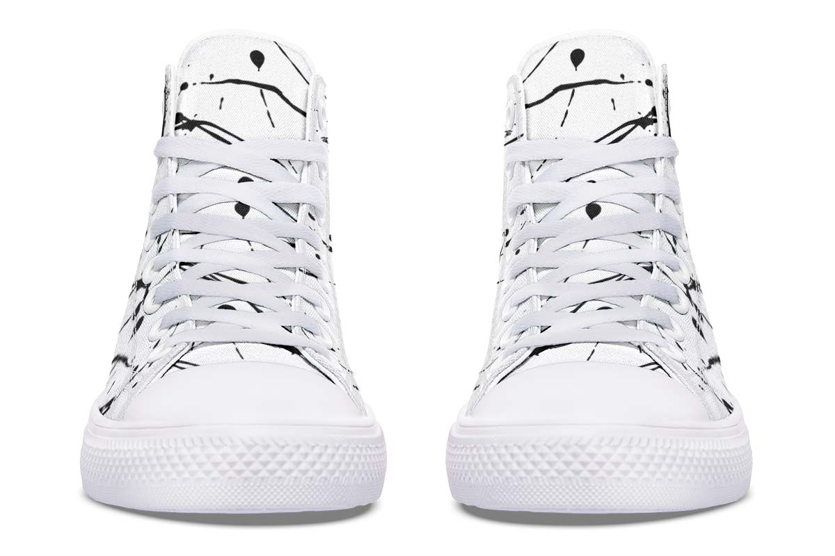 Printed Couple High-top Canvas Shoes