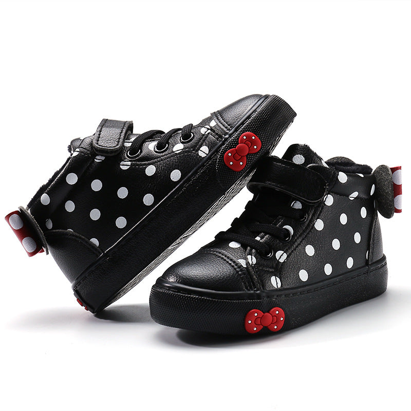 Leather And Velvet Warm Board Shoes