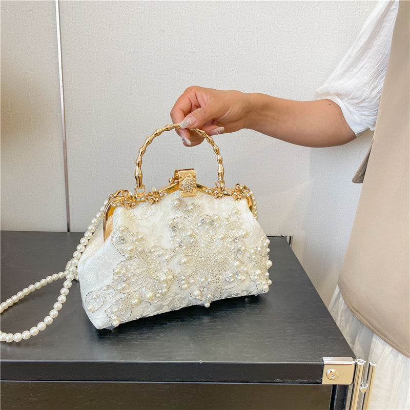 Pearl Embroidered Fashion Handbag Cheongsam Banquet