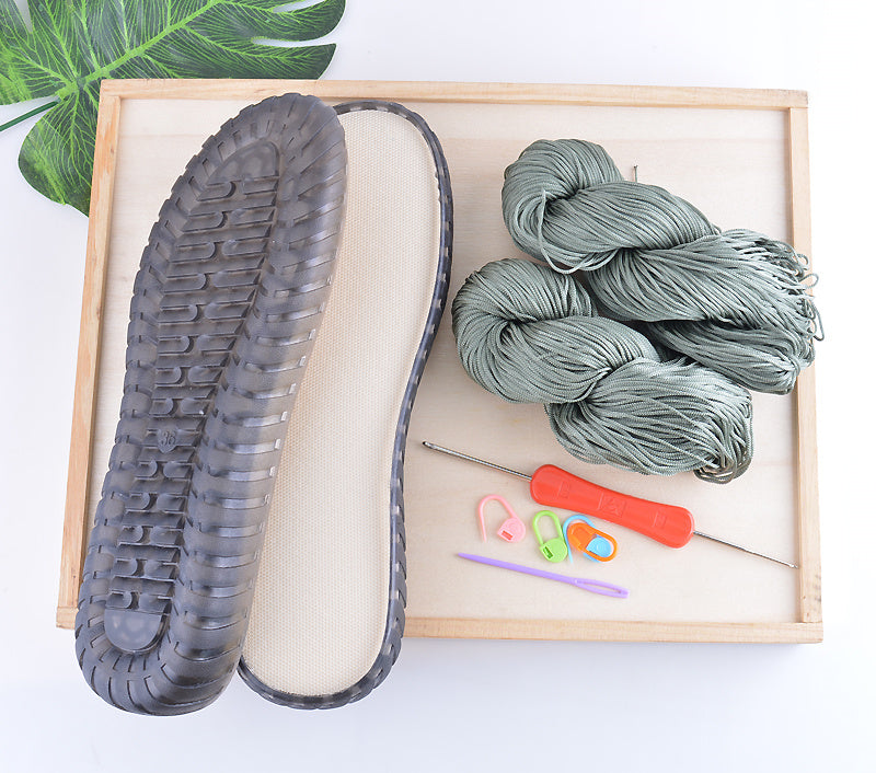 Hollow Thread Cow Tendon Bottom Crystal Hand Woven Material Bag