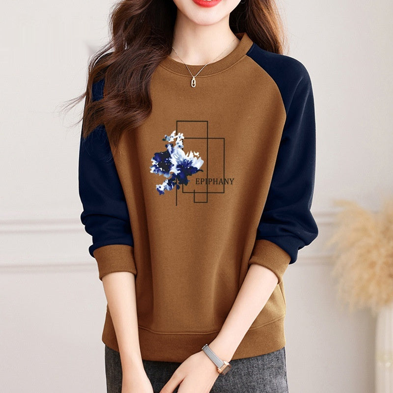 Womens Crew-neck Sweatshirt With Raglan Sleeves Niche