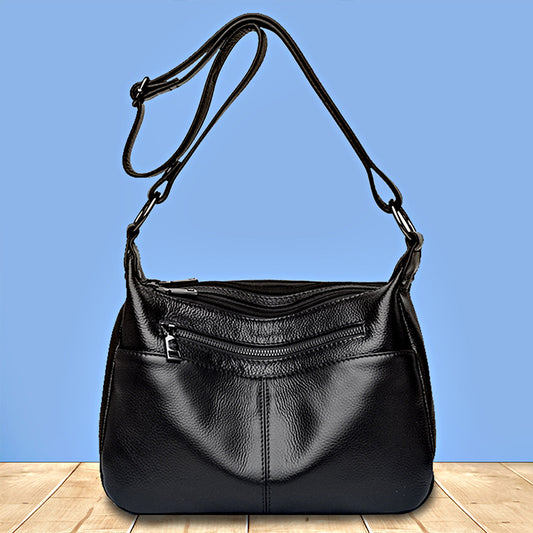 Genuine Leather Simple Shoulder Messenger Bag