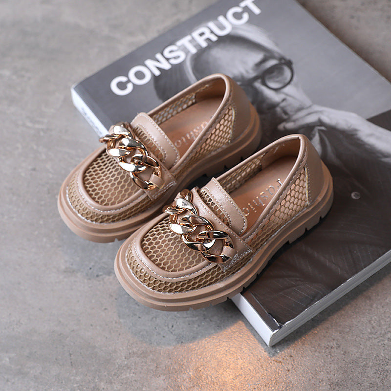 Hollow Breathable Casual Shoes Male Baby Show Shoes In Big Kids