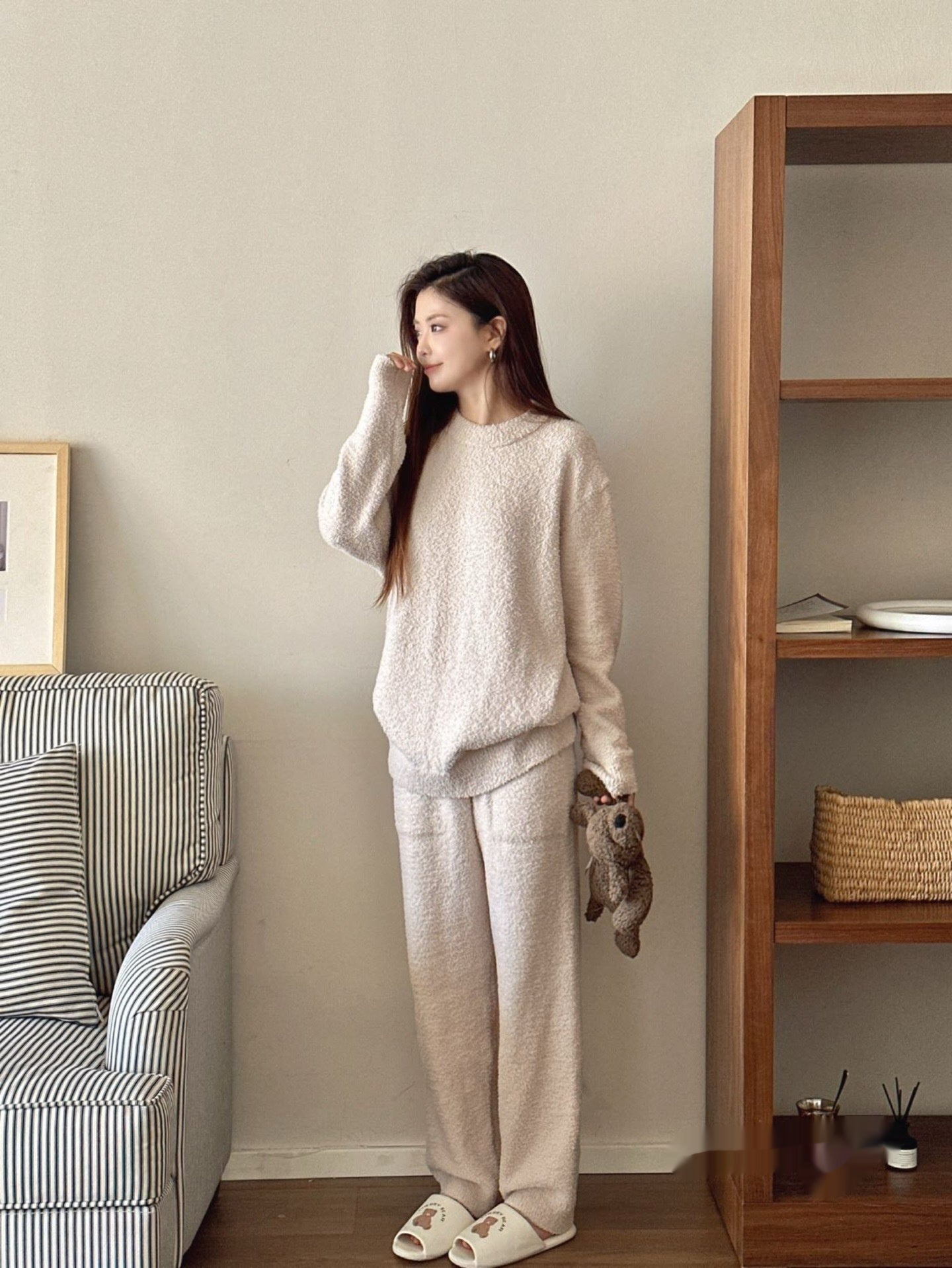 Plain Color Women's Homewear Set
